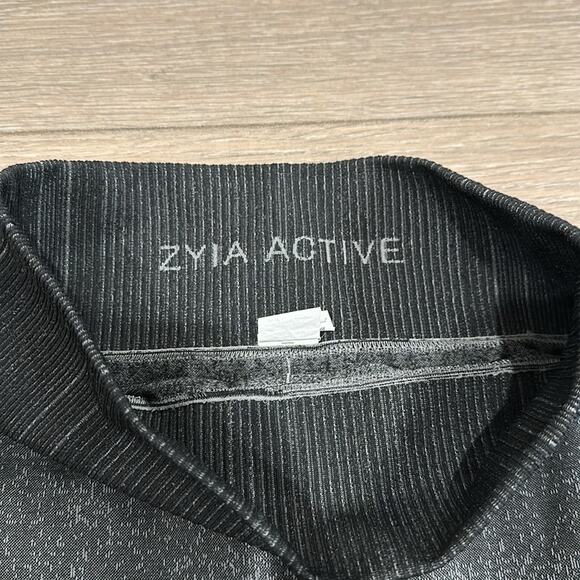 ZYIA ACTIVE Black Staccato Seamless Active Workout Gym Yoga Leggings Size Small - Picture 8 of 10